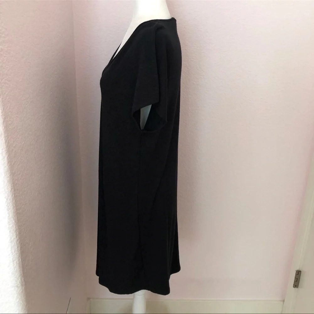 Gap casual black v- neck short sleeve knit dress XS - Picture 5 of 8
